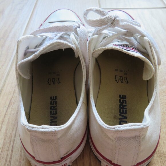 Converse Chuck Taylor All Star White Low Top Sneakers Women's 6 Men's 4 - Picture 4 of 11